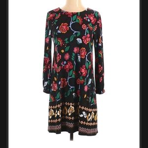 Loft Long Sleeve Dress Floral size Small Petite